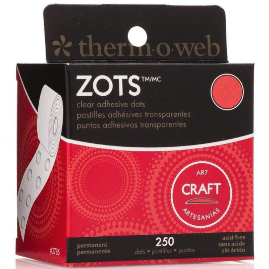 Thermoweb Zots Clear Adhesive Dots-Craft 1.2cmX0.4mm Thick 250/Pkg  Permanent 956 - Shop Now
